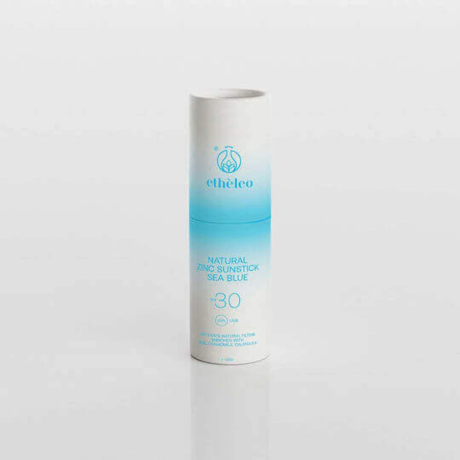 Etheleo Natural Zinc Zinc Sea Blue Mineral Водостійкий мінеральний крем для обличчя із захистом від сонця SPF30 30гр: ціни та характеристики