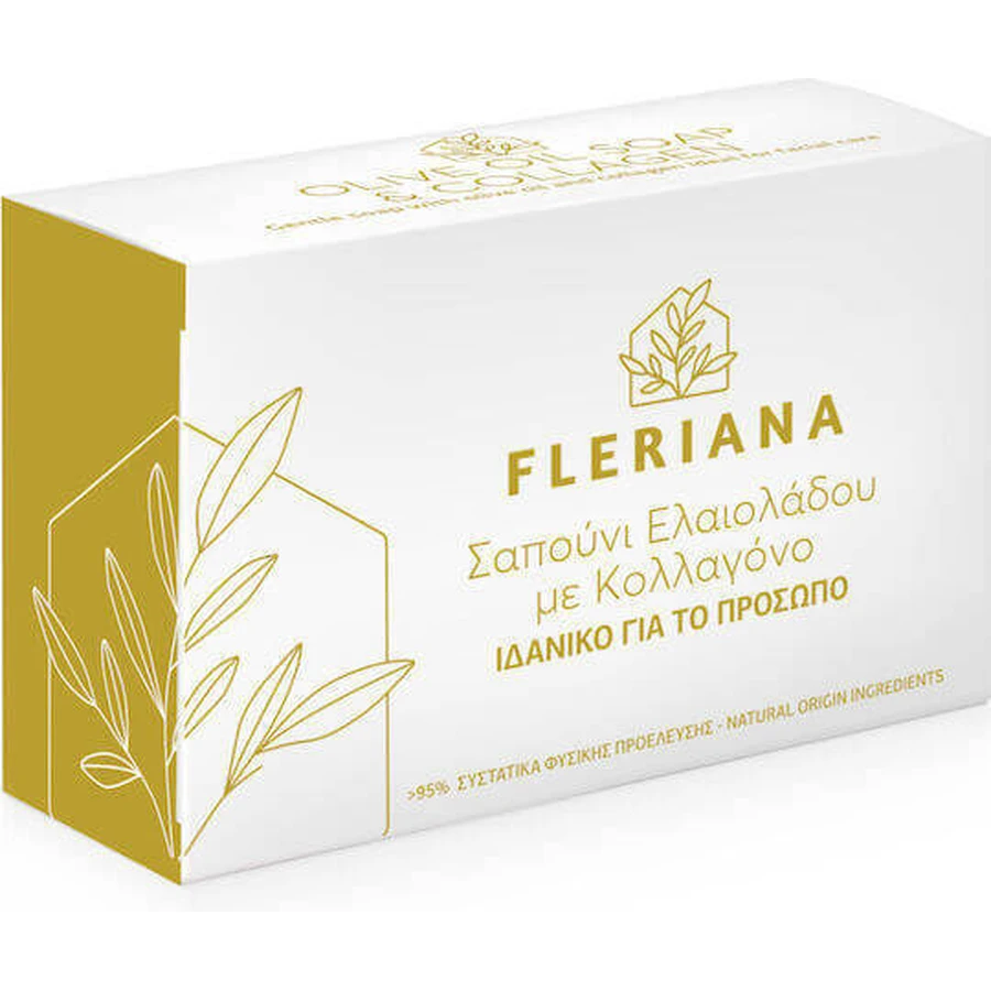 Fleriana Мыло с оливковым маслом и коллагеном 100 гр.: цены и характеристики