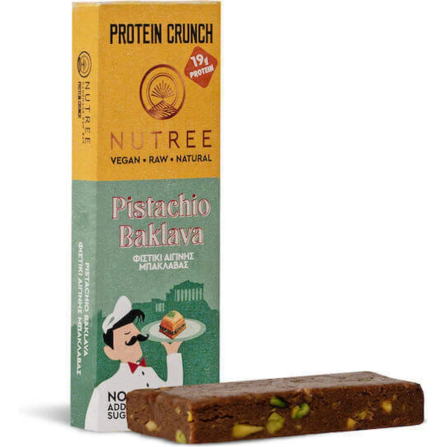 Nutree Crunch Aegina Баклава с фисташками 32% белка и вкусом фисташковой пахлавы 60гр: цены и характеристики