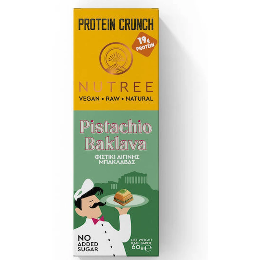 Nutree Crunch Aegina Баклава с фисташками 32% белка и вкусом фисташковой пахлавы 60гр: цены и характеристики