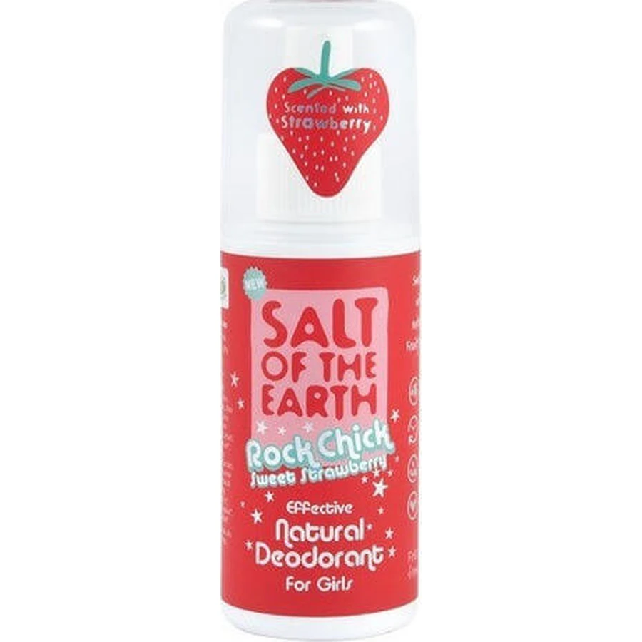 Дезодорант-спрей Salt of the Earth Rock Chick Sweet Strawberry Дезодорант-спрей без алюмінію 100 мл: ціни та характеристики