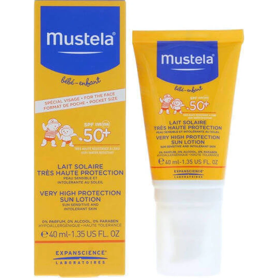 Mustela Водостойкий детский солнцезащитный крем-эмульсия SPF50 40 мл: цены и характеристики