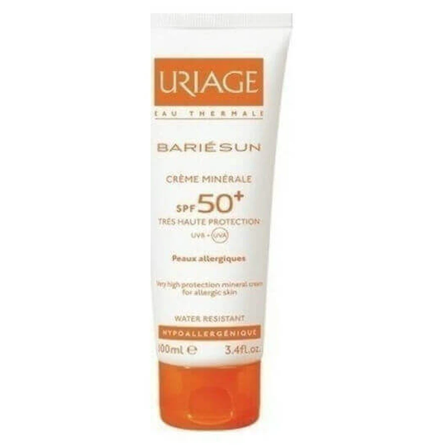 Uriage Bariesun Mineral Cream Waterproof Sun Protection Face and Body Cream SPF50 100ml: цены и характеристики