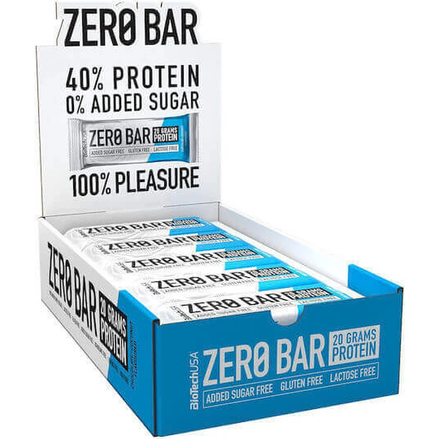 Biotech USA Zero Bar With Native Whey Isolate Bars with 40% Protein & Coconut Chocolate Flavour 20x50gr: цены и характеристики