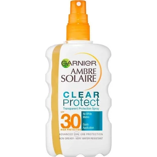 Garnier Ambre Solaire Clear Protect Водостійкий сонцезахисний крем для тіла SPF30 у спреї 200 мл
