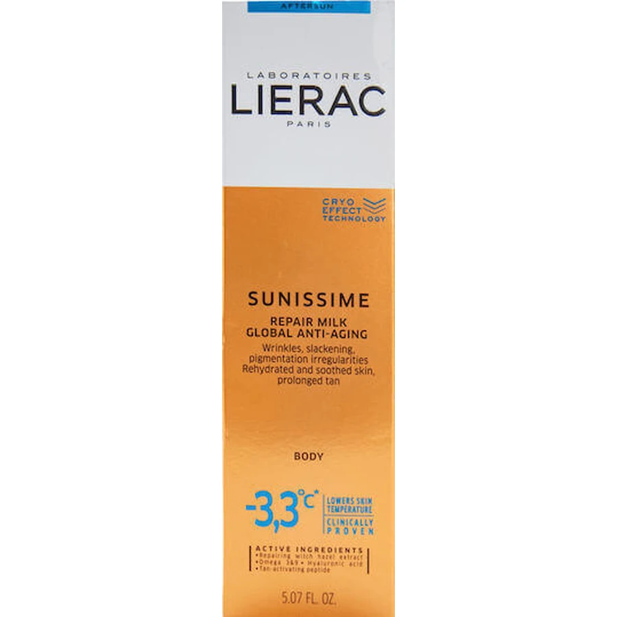 Lierac Sunissime Global After Sun Антивікова зволожуюча емульсія для обличчя та тіла з гіалуроновою кислотою 150 мл: ціни та характеристики