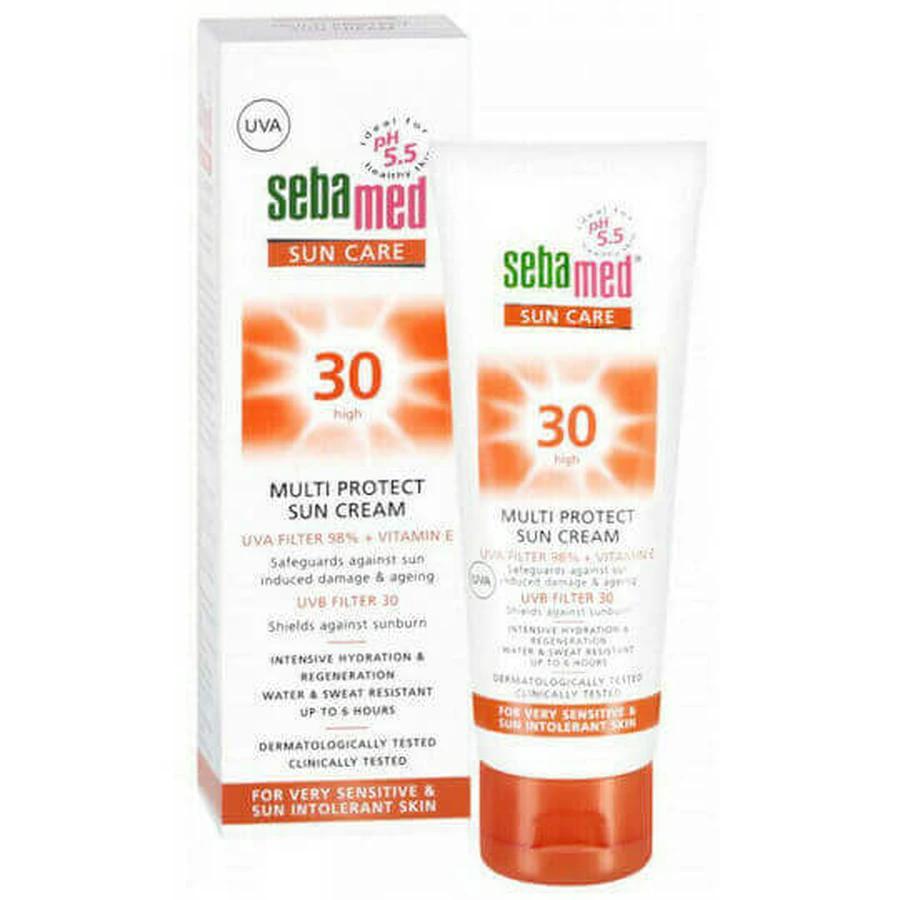 Крем для обличчя Sebamed Multi Protect сонцезахисний SPF30 75мл: ціни та характеристики