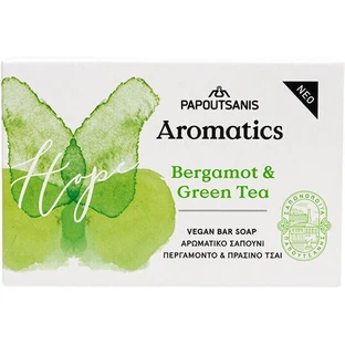 Papoutsanis Aromantics Bergamot & Green Tea Body Soap Bar 100gr