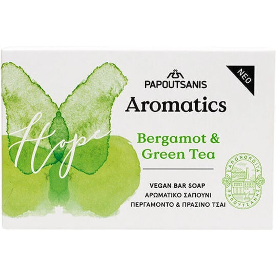Papoutsanis Aromantics Bergamot & Green Tea Body Soap Bar 100gr: цены и характеристики