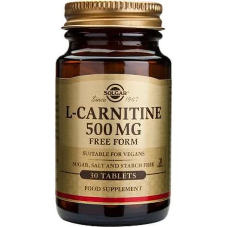Solgar L-Carnitine с карнитином 500 мг и неароматизированным вкусом 30 табл.: цены и характеристики