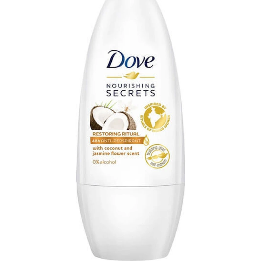 Dove Nourishing Secrets Відновлювальний ритуальний дезодорант з кокосовим горіхом та квітками жасмину Дезодорант-рулон 48 год 50 мл: ціни та характеристики