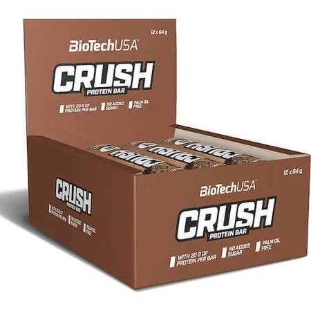 Biotech USA Crush Bars с 20 гр. протеина и вкусом шоколадного брауни 12x64 гр.: цены и характеристики