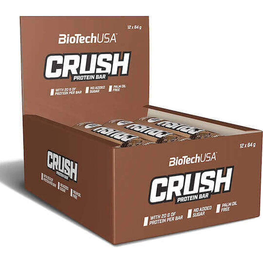 Biotech USA Crush Bars с 20 гр. протеина и вкусом шоколадного брауни 12x64 гр.: цены и характеристики