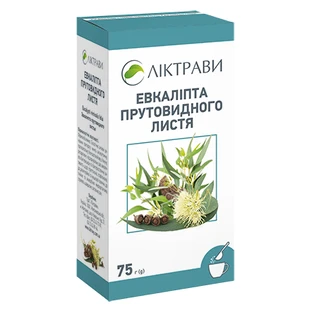 Эвкалипта прутьевидного листья листья 75 г пачка, с внутр. пакетом