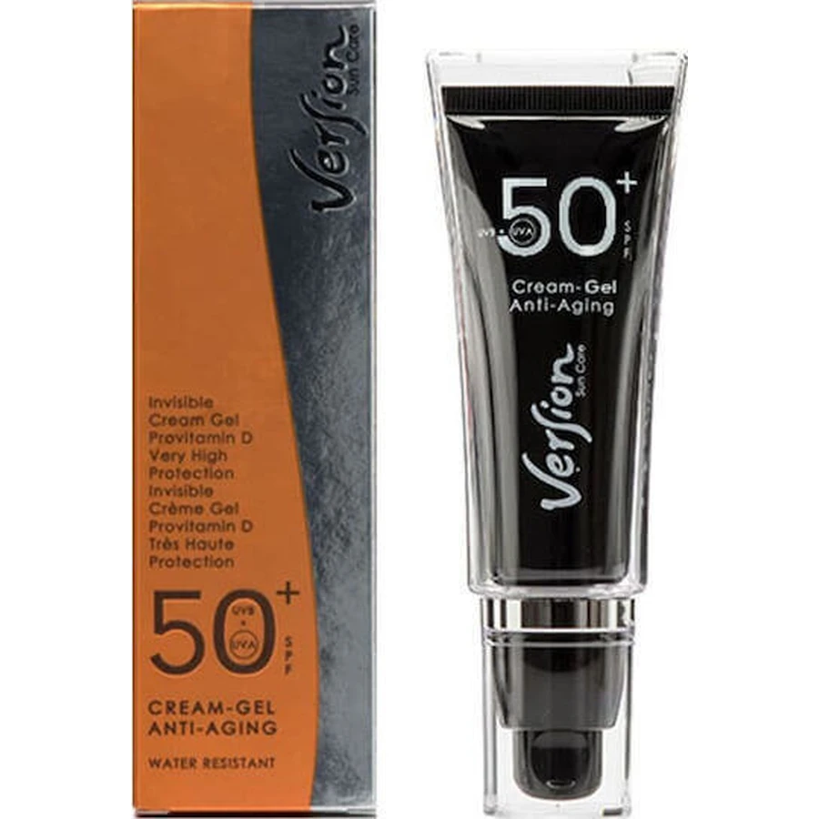 Version Cream - Антивозрастной водостойкий солнцезащитный гель для лица SPF50 50 мл: цены и характеристики