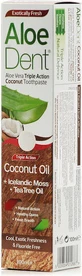 Optima Naturals Aloedent Зубна паста без фтору проти зубного нальоту бактеріальна кокосова 100мл