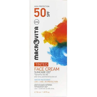Macrovita DD Cream Тональный водостойкий солнцезащитный крем для лица SPF50 с пигментом 50 мл