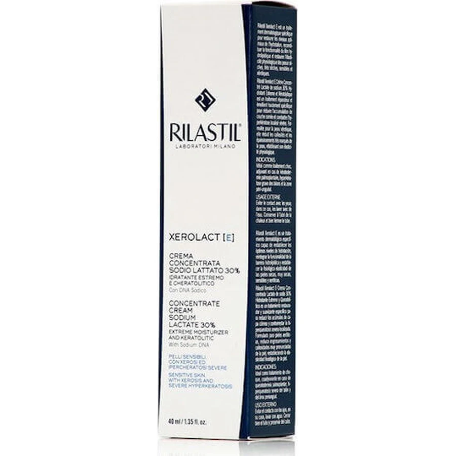 Rilastil Xerolact E Cream Concentrate Крем Лактат натрію Зволожуючий регенеруючий крем для атопічної шкіри 40мл: ціни та характеристики