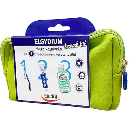 Elgydium Eludril Travel Kit Зубна паста 50 мл, зубна щітка та ополіскувач для порожнини рота: ціни та характеристики