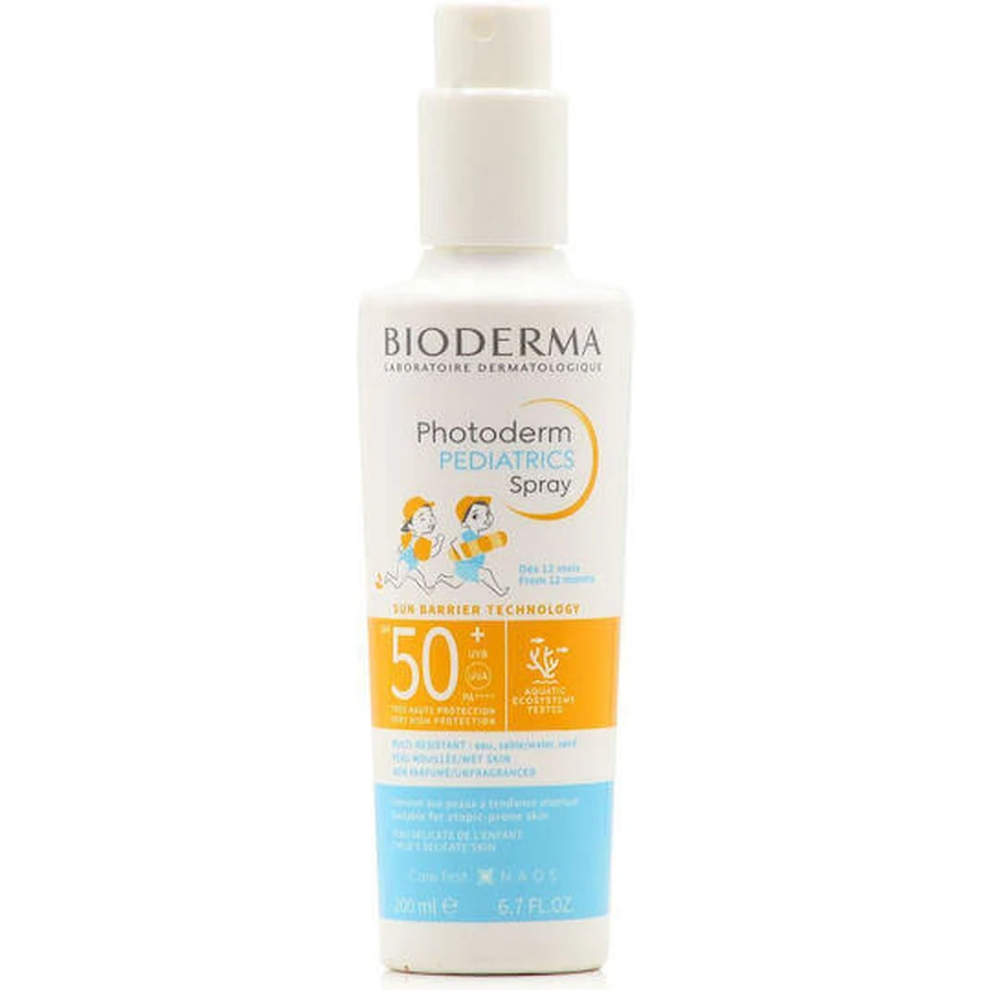 Bioderma Photoderm Kid Водостойкий детский солнцезащитный крем-спрей SPF50 200 мл: цены и характеристики