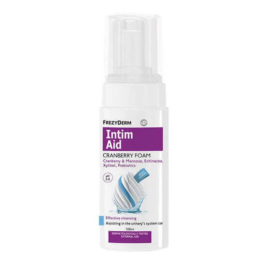 Frezyderm Intim Aid Cranberry Foam Ph5.0 Очищающая пенка для чувствительной интимной зоны при расстройствах мочеиспускания 100 мл: цены и характеристики