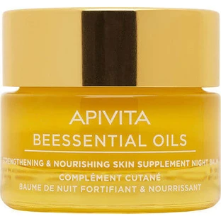 Нічний зволожуючий бальзам для обличчя Apivita Beessential Oils 15мл