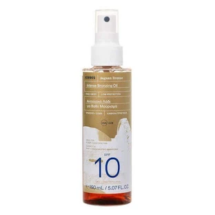 Korres Aegean Bronze Эгейская бронза Водостойкое солнцезащитное масло для лица и тела SPF10 Спрей 150 мл