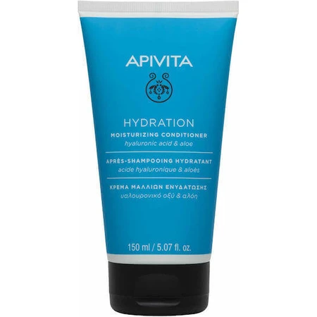 Зволожуючий кондиціонер Apivita Hydration для всіх типів волосся з гіалуроновою кислотою та алое вера 150 мл: ціни та характеристики