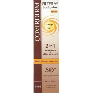 Coverderm Filteray Milk Deep Tan Глибокий загар Водонепроникна олія для захисту тіла від сонця SPF50 100 мл
