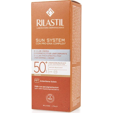 Rilastil Sun System D-Clar Солнцезащитный крем для лица SPF 50 со средним пигментом 40 мл: цены и характеристики