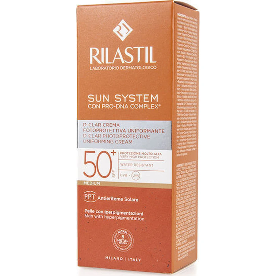Rilastil Sun System D-Clar Солнцезащитный крем для лица SPF 50 со средним пигментом 40 мл: цены и характеристики