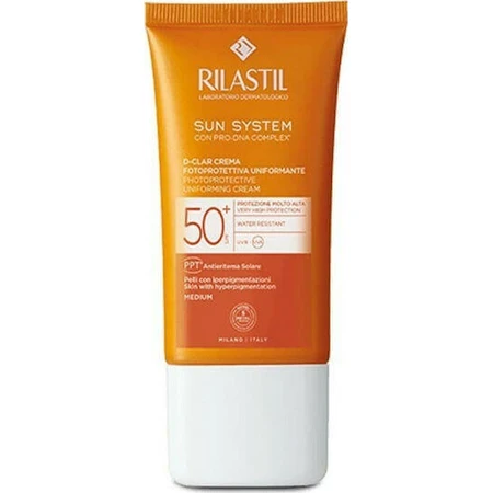Rilastil Sun System D-Clar Солнцезащитный крем для лица SPF 50 со средним пигментом 40 мл: цены и характеристики