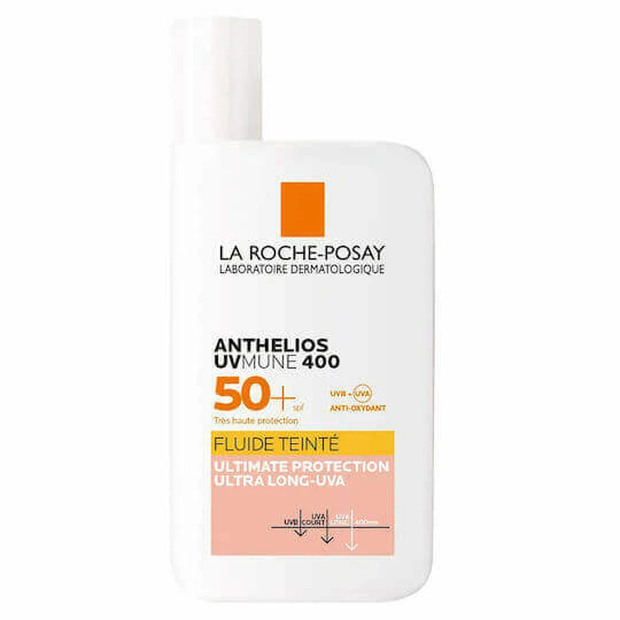 La Roche Posay Anthelios UVmune 400 Fluid Солнцезащитный лосьон для лица SPF50 с пигментом 50 мл: цены и характеристики