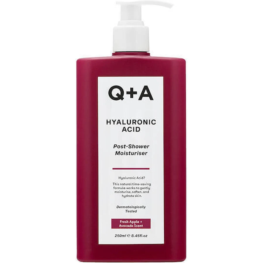 Q+A Natural Skincare Зволожуючий крем для тіла з гіалуроновою кислотою для чутливої шкіри 250мл: ціни та характеристики