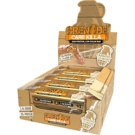 Батончики Grenade Carb Killa зі смаком протеїну та карамелі Chaos Caramel зі смаком карамелі 23г 12x60г: ціни та характеристики