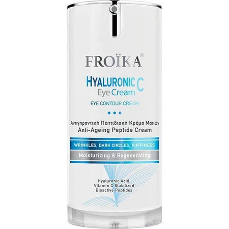 Froika Hyaluronic C SPF10 Увлажняющий и антивозрастной крем для век с SPF10 Крем для век против морщин для осветления с гиалуроновой кислотой и витамином С 15 мл: цены и характеристики
