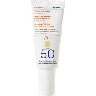 Korres Yoghurt Йогуртовый водостойкий крем для лица SPF50 с пигментом 40 мл