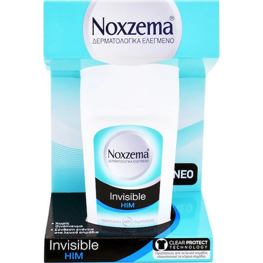 Noxzema Invisible Him Antiperspirant Deodorant 48h Roll-On 50ml: цены и характеристики