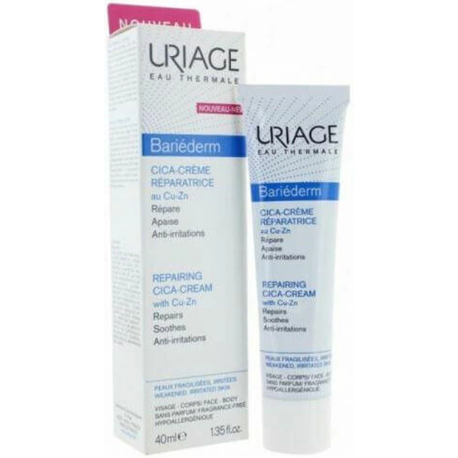 Uriage Bariederm 24-годинний зволожуючий та відновлюючий крем для обличчя з центеллою азіатською 40мл: ціни та характеристики