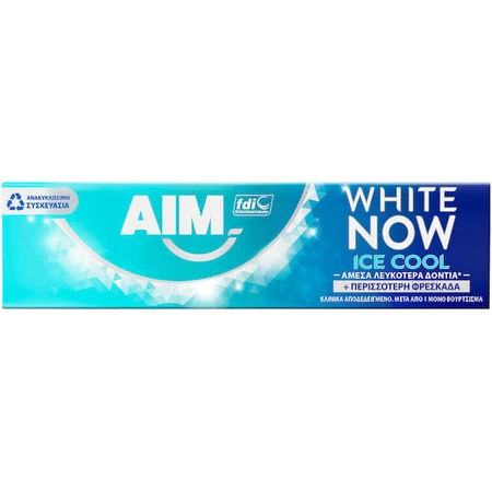 AIM White Now Ice Cool М'ятна відбілююча зубна паста 75 мл: ціни та характеристики