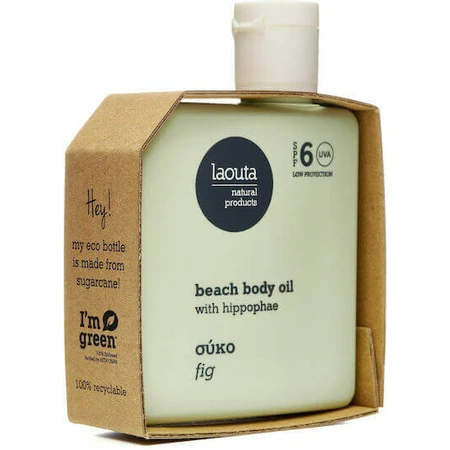 Laouta Natural Products Гіппофіз та інжир для тіла сонцезахисна олія SPF6 100мл: ціни та характеристики