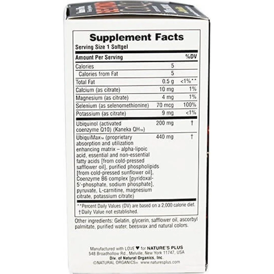 Nature's Plus Beyond CoQ10 Ubiquinol 200mg 30 softgels: цены и характеристики