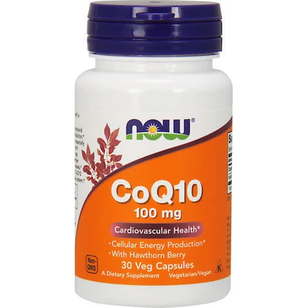 Now Foods CoQ10 100 мг с ягодами боярышника 30 растительных капсул: цены и характеристики