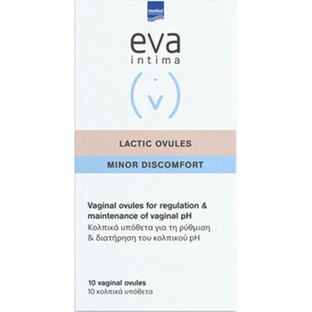 Засоби інтимної гігієни InterMed Eva Intima Minor проти молочнокислого дискомфорту Яйцеклітини 10шт