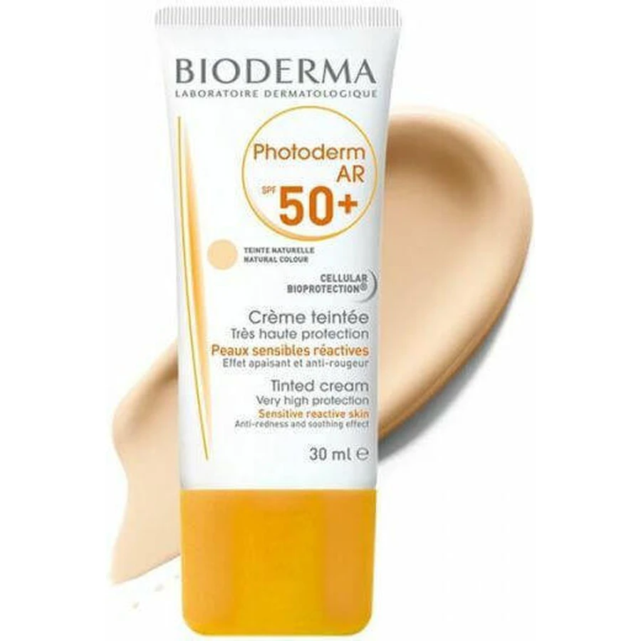 Bioderma Photoderm AR Тонований натуральний водостійкий сонцезахисний крем для обличчя SPF50 з натуральним пігментом 40мл: ціни та характеристики