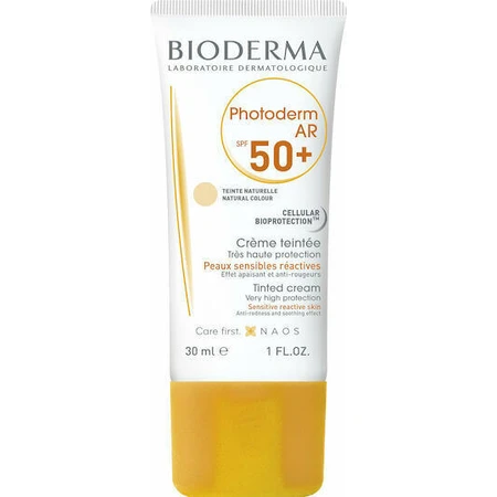 Bioderma Photoderm AR Тонований натуральний водостійкий сонцезахисний крем для обличчя SPF50 з натуральним пігментом 40мл: ціни та характеристики