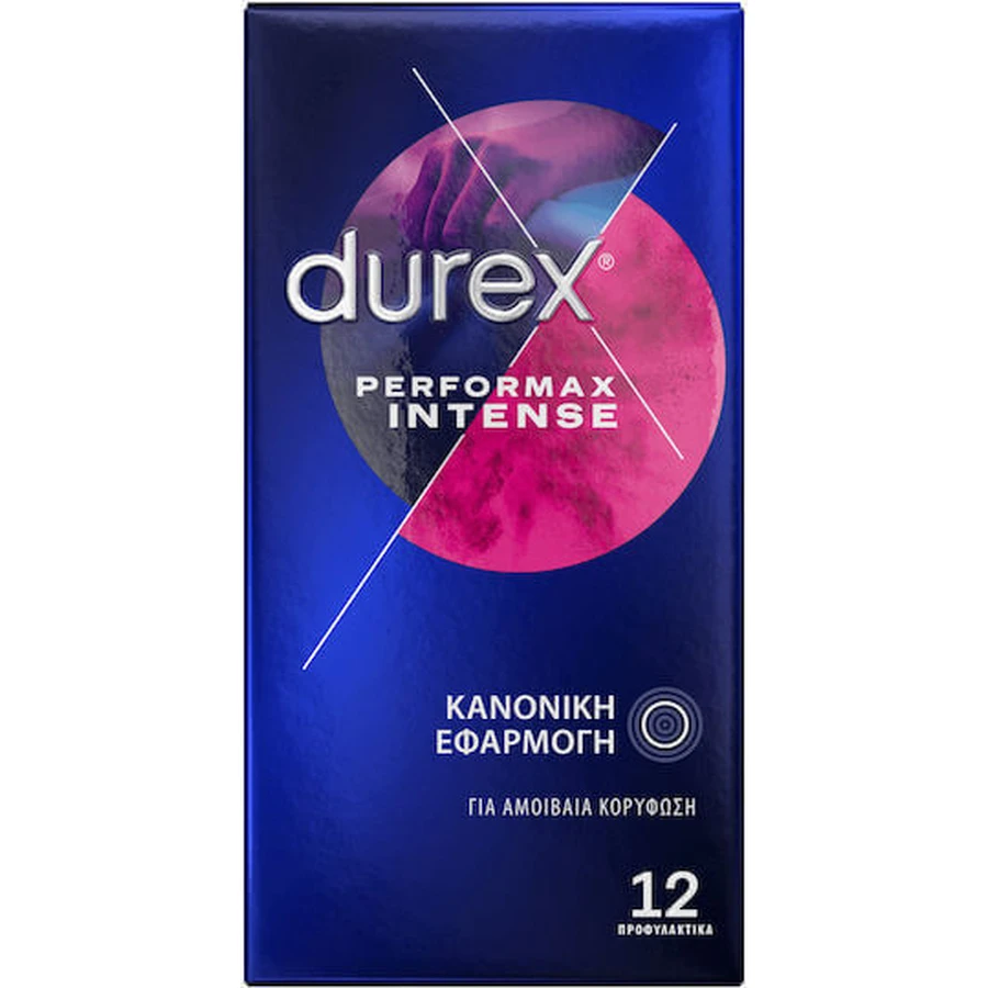 Дюрекс Пресерванти Performax Intense з затримкою та смужками 12шт: ціни та характеристики