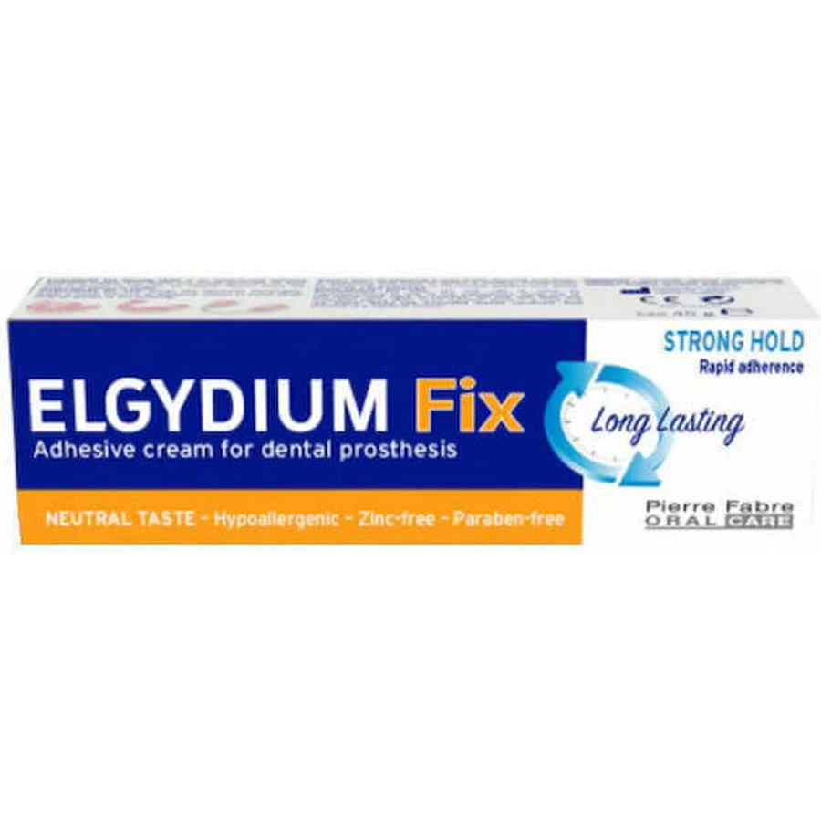 Крем для фіксації зубних протезів Elgydium Fix Strong Hold 45гр: ціни та характеристики