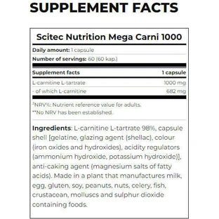 Scitec Nutrition Mega Meats с карнитином 1000 мг 60 капс