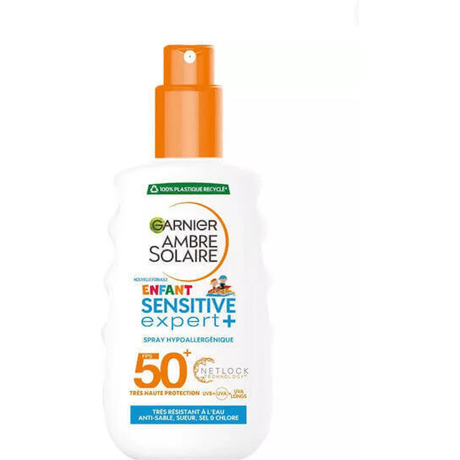 Garnier Sensitive Εxpert + водостойкий детский солнцезащитный крем-спрей SPF50 150 мл: цены и характеристики